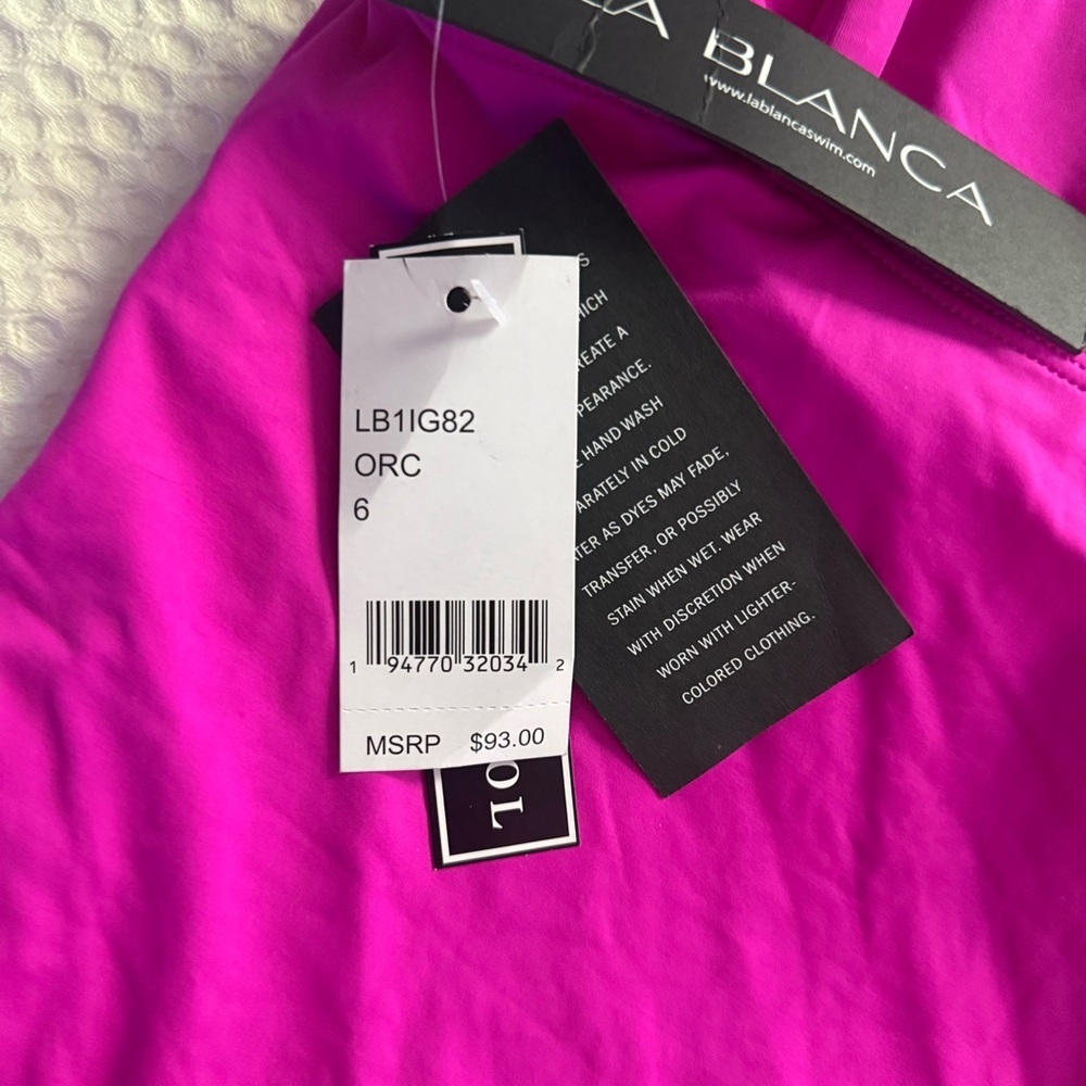 La Blanca Vibrant Pink One-Shoulder Coverup - Picture 5 of 5